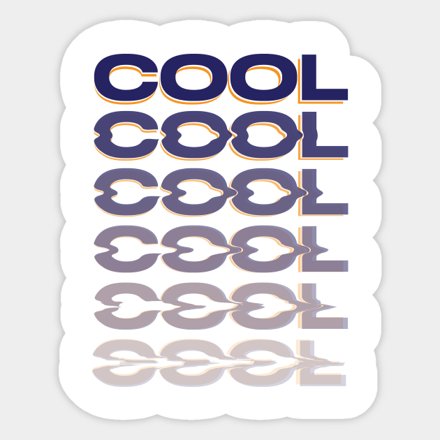 COOL Wave Warp Sticker by Julia Newman Studio